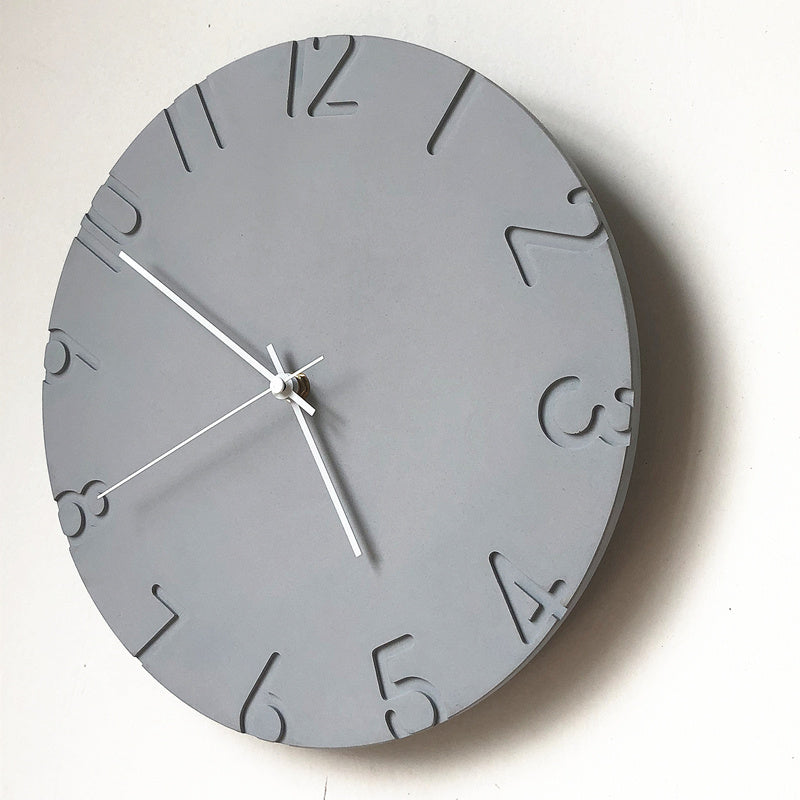 Never Tire Of Cement Creative Nordic Clock