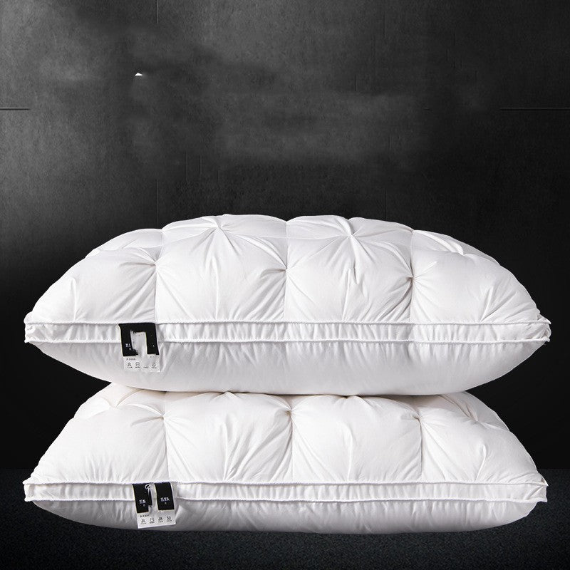 Down Pillow Cotton Student Dormitory Home Cervical Spine White Goose Down Pillow Core