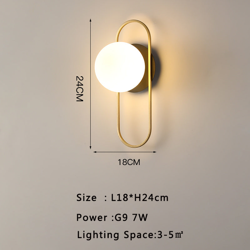 Modern Minimalist Hotel Living Room Background Wall Light