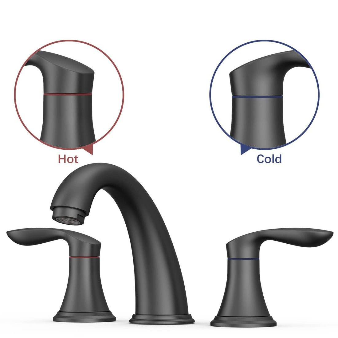 Cross-border Wash Basin Hot And Cold Household Double Handle Bathroom Hotel Three-hole Faucet