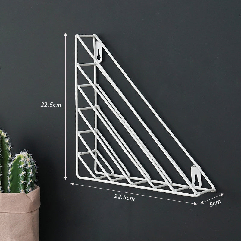 Nordic Ins Wrought Iron Wall Hanging Bookshelf Storage Rack