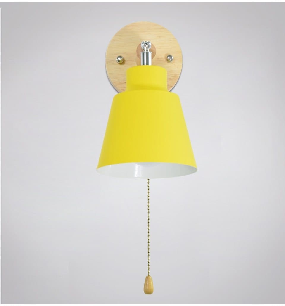 Macaron Bedside Lampshade Wooden Zipper