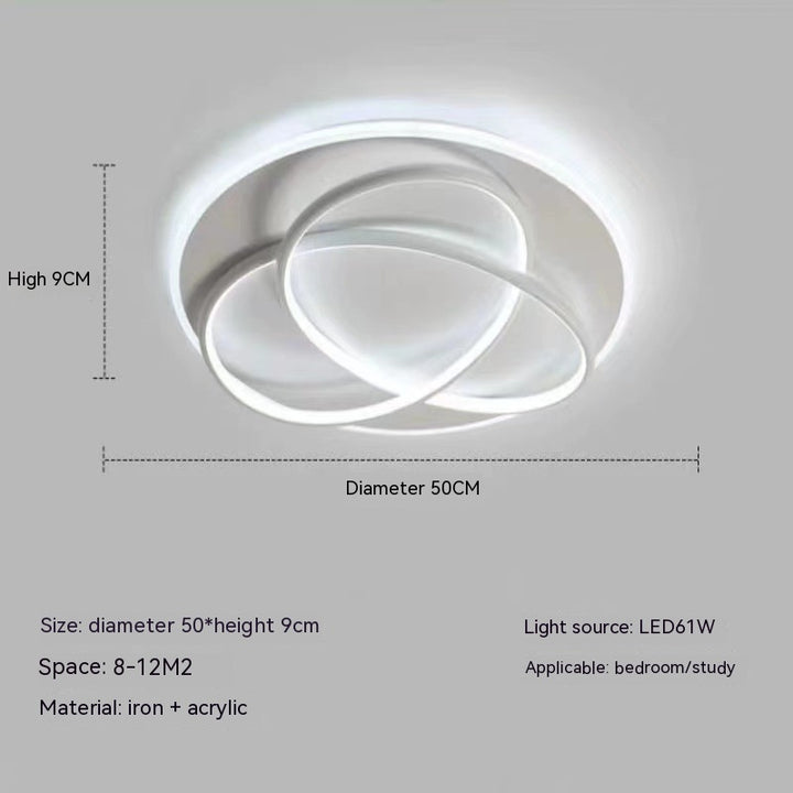 Clover LED Ceiling Lamp Nordic Living Room Modern Light Luxury Bedroom Light Warm Room Lamp