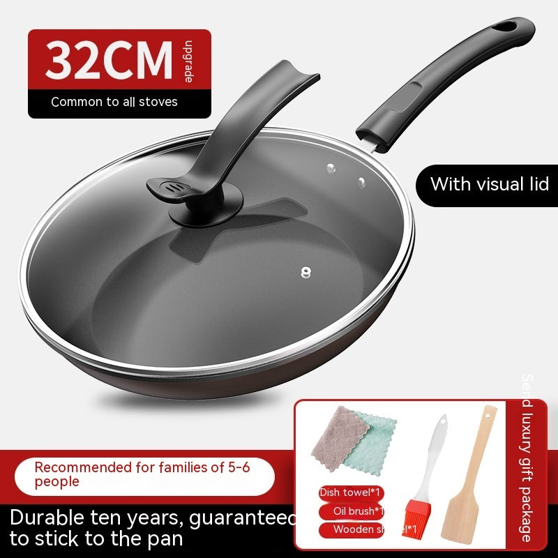 Flat Frying Pan Non-stick Household Pancakes Steak Convenient Omelet Tool Auxiliary