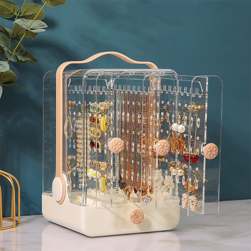 Large Capacity Necklace Earrings Jewelry Organizer Box Display Stand