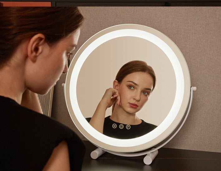 Makeup Mirror Desktop Desktop Led Charging Dressing Table With Light Fill Light