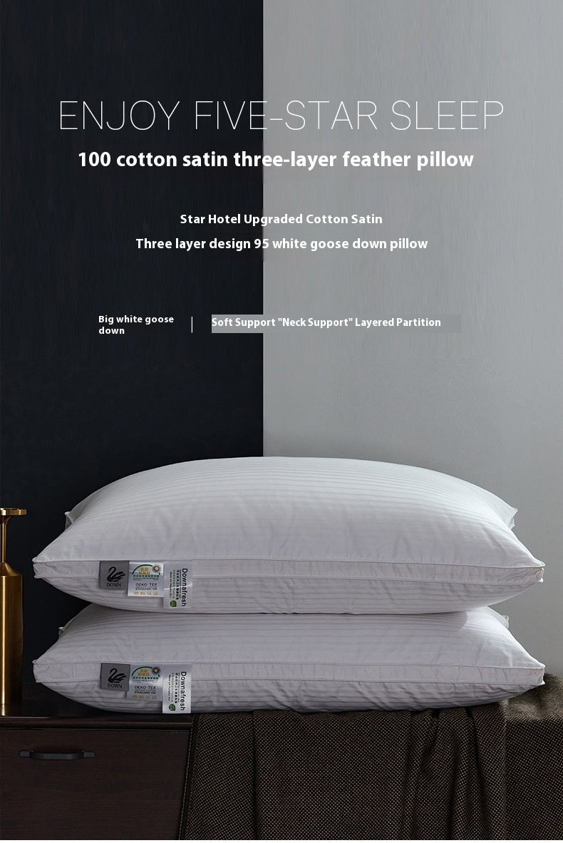 Pillow Cotton White Goose Down Feather Core