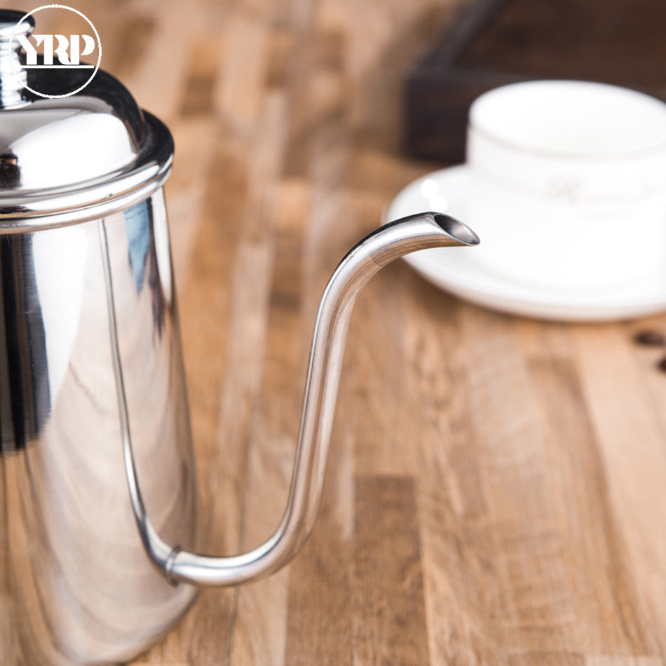 Stainless Steel Long-mouth Coffee Hand Pot With Narrow Mouth