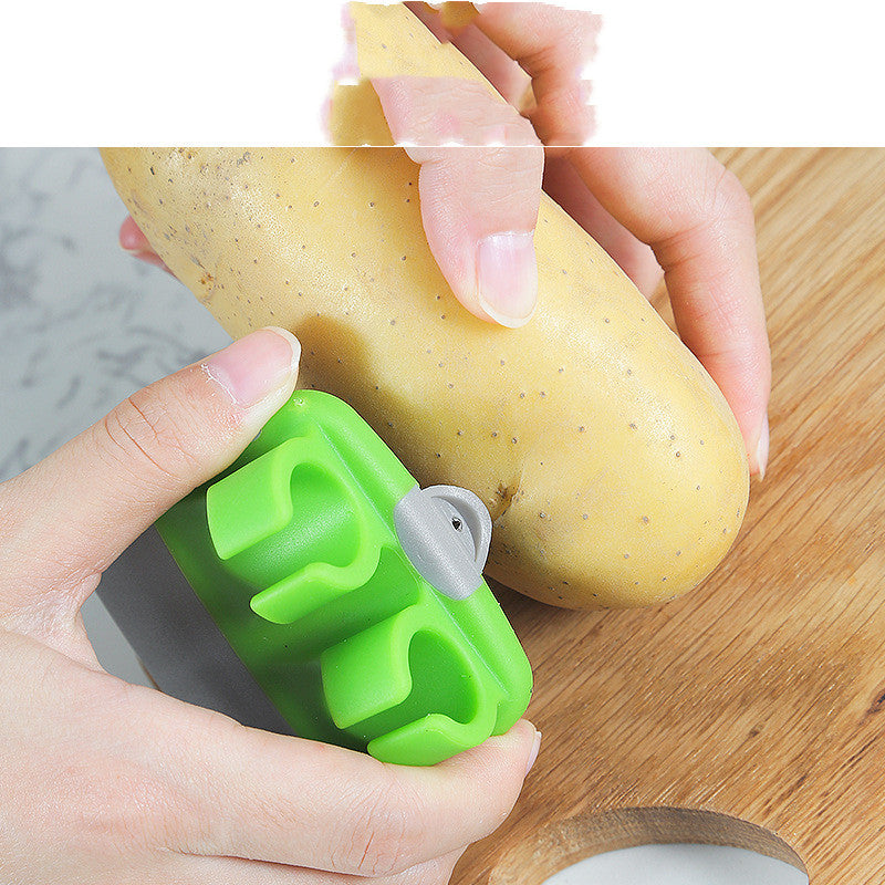 Stainless Steel Peeler Protective Finger Paring Knife Peeler Fruit Melon Peel Scraping