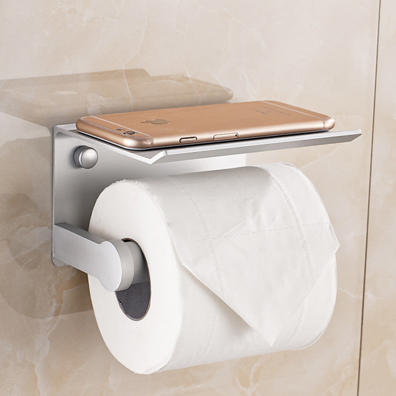 Toilet Roll Holder Bathroom Mobile Phone Wall Hanging Punch-free Sanitary Paper Box