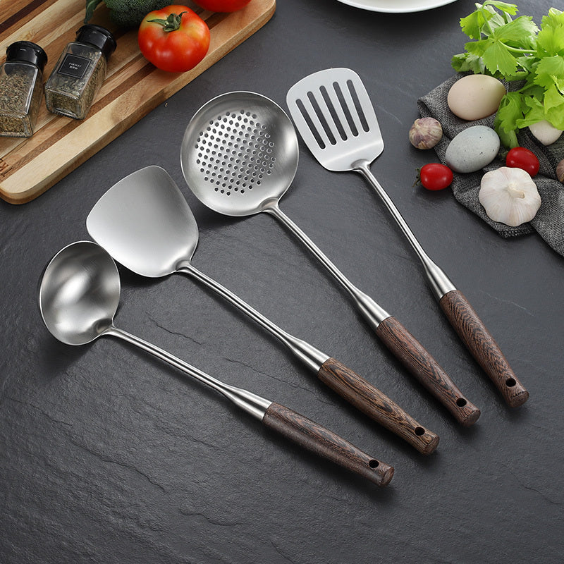 Stainless steel spatula set