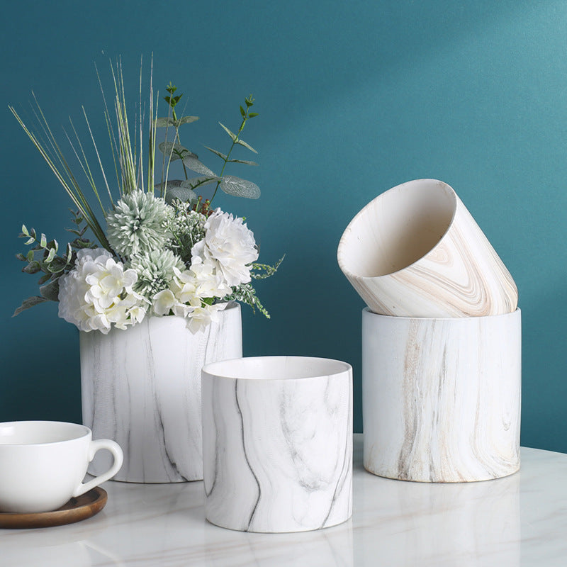 Ceramic Flower Pot Set Personality Simple Modern Ornament