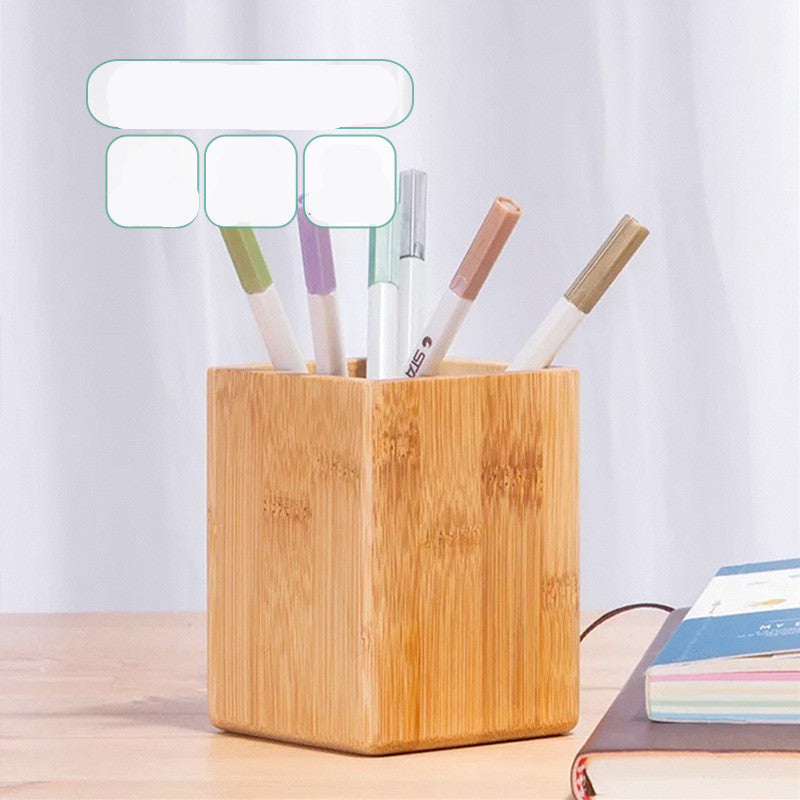 Bamboo pen holder stationery