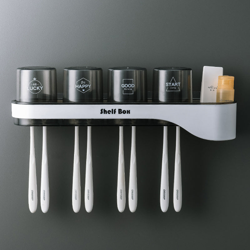 Toothbrush rack free perforation gargle wall-mounted cup