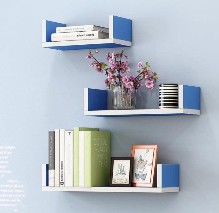 Partition wall shelf U-shaped wall shelf