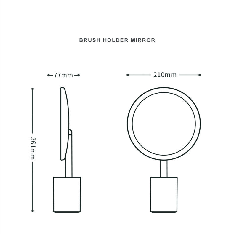 Boîte de rangement pour miroir de maquillage