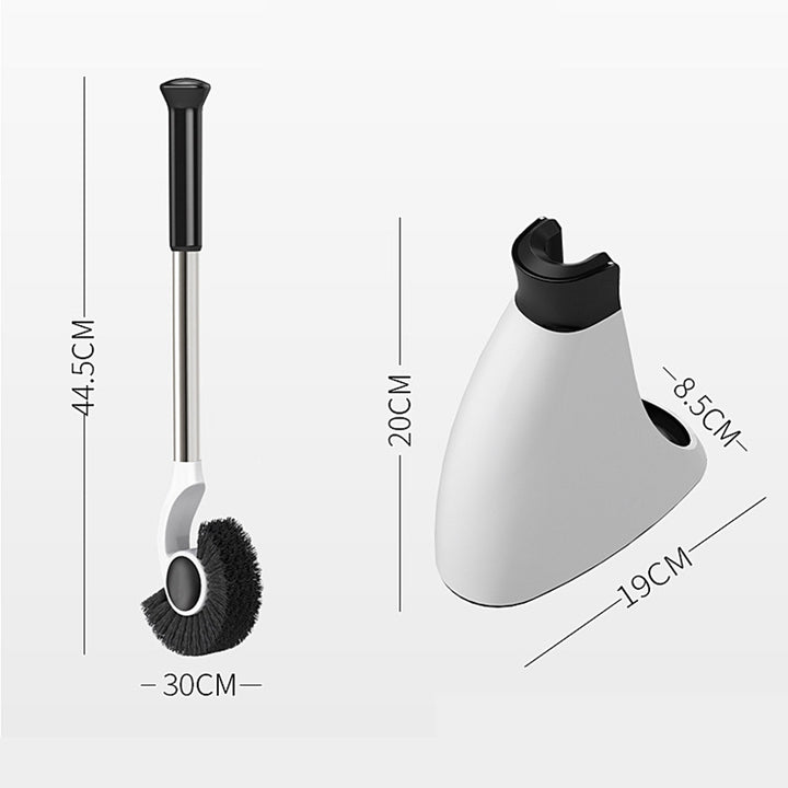 Magnetic toilet brush set