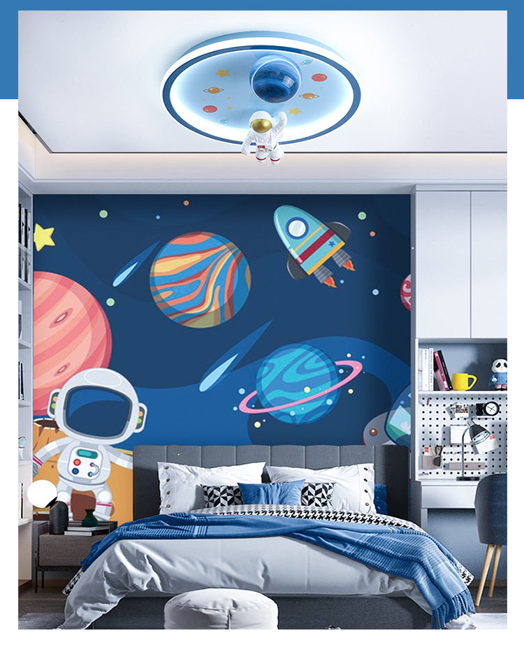 Creative Astronaut Children's Room Ceiling Lamp