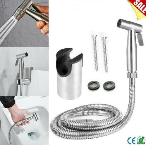 Freies verschiffen SUS304 Edelstahl Nickel Bad Handheld Bidet Shattaf Sprayer Verwandelt Toilette In Spray BidetVerdampfer