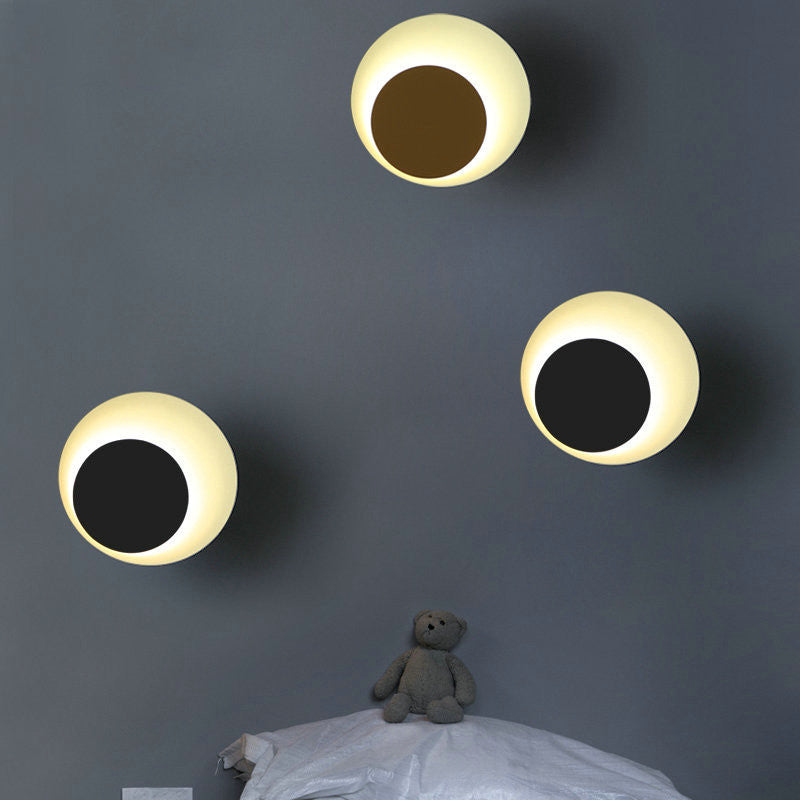 Colorful round Macaron eclipse wall lamp