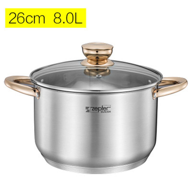 Thickened Double Bottom 304 Stainless Steel sSmall Soup Pot