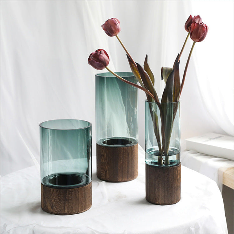 Vase droit en verre