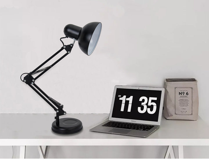 Moderne LED Lange Schaukel Arm einstellbare klassische schreibtisch Lampen E27 clip Tisch Lampe für