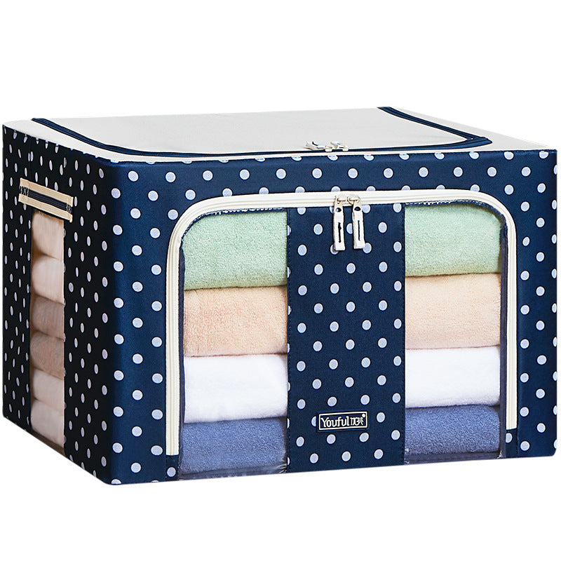 Double window fabric folding storage storage box