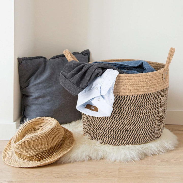 Cotton Linen Storage Laundry Basket