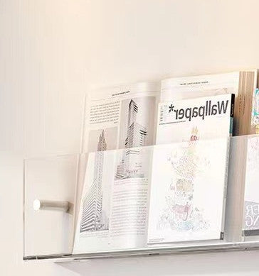 Acrylic Bookshelf No Punching Wall Hanging