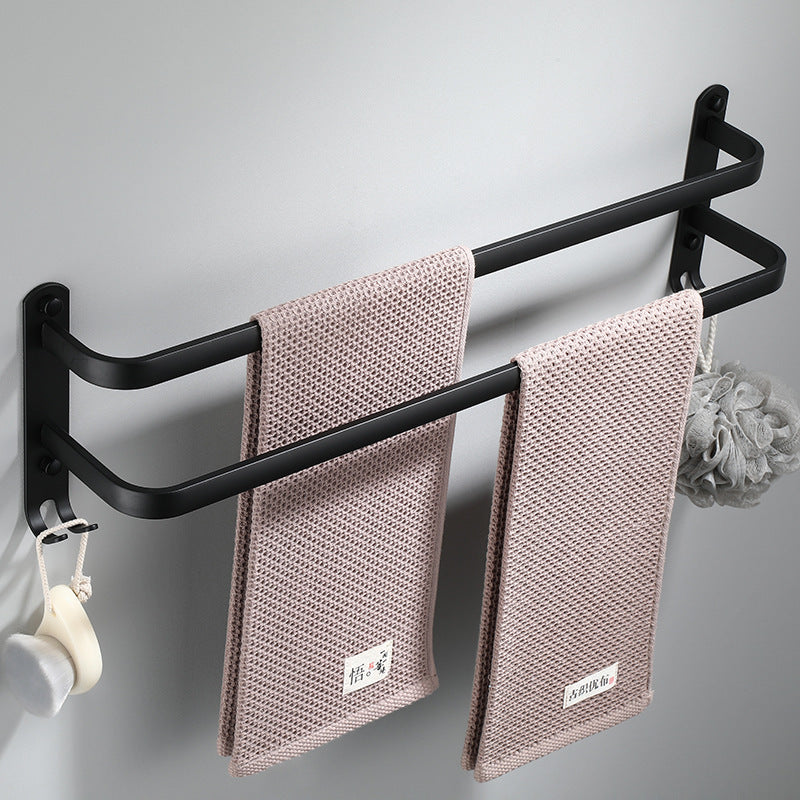 Black space aluminum towel rack