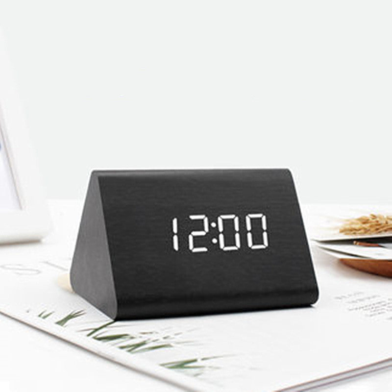 Wood clock mini electronic alarm clock