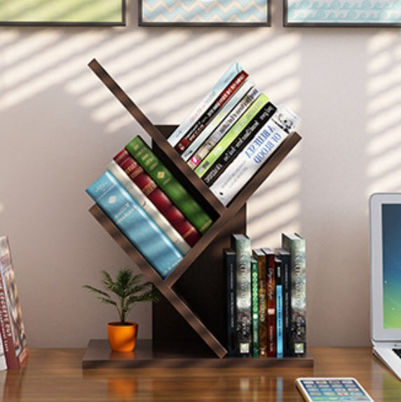 Simple shelf for desktop tree bookshelf