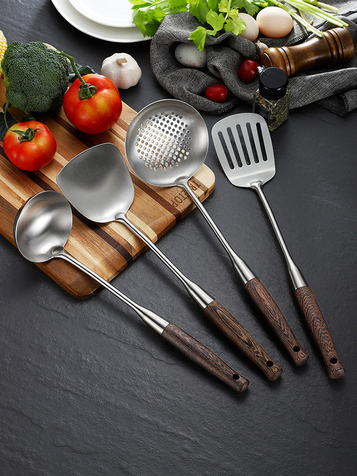 Stainless steel spatula set