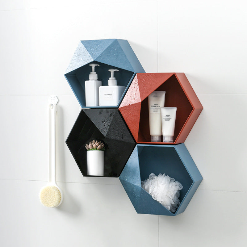 Nordic style living room wall-mounted storage rack