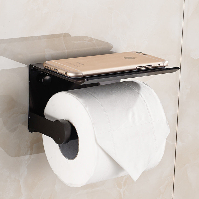 Toilet Roll Holder Bathroom Mobile Phone Wall Hanging Punch-free Sanitary Paper Box