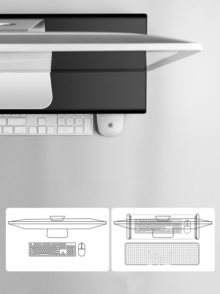 Écran LCD pour moniteur d'ordinateur de bureau avec rack augmenté