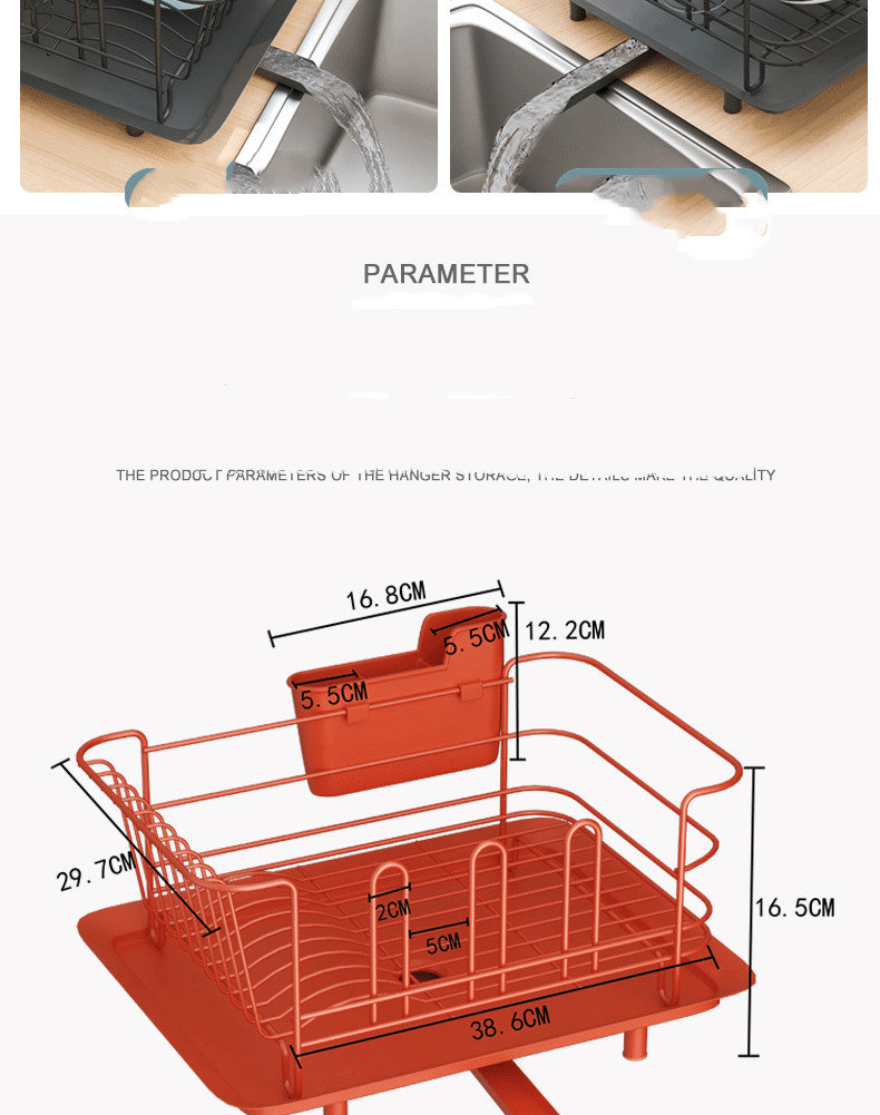 Stainless Steel Dish Rack Drain Rack Dish Rack Kitchen Shelf