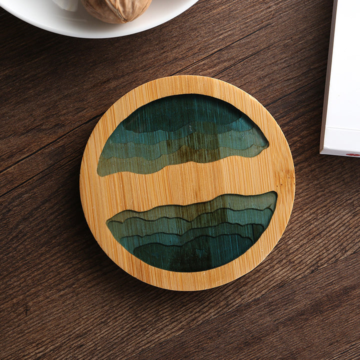 Bamboo Tea Coaster Cup Holder Insulation Pad