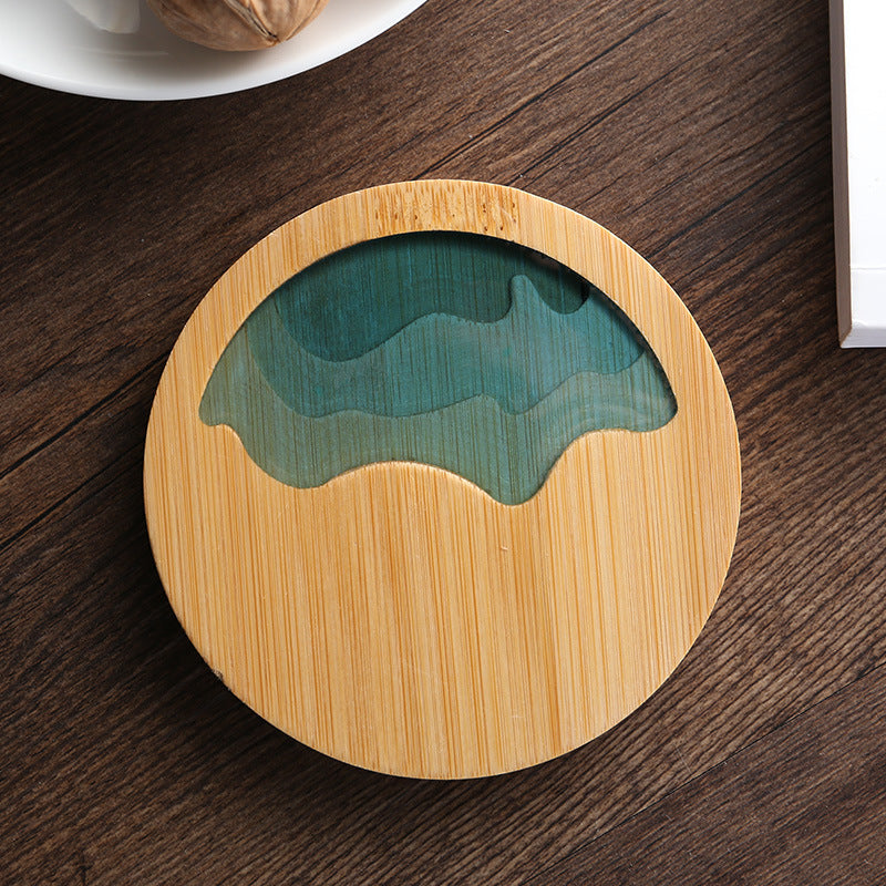 Bamboo Tea Coaster Cup Holder Insulation Pad