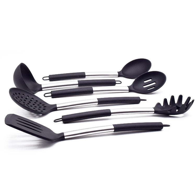 6-Piece Kitchen Utensils With Stainless Steel Silicone Tail Ring