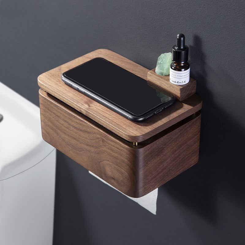 wooden toilet paper holder , wall mounted toilet paper holder