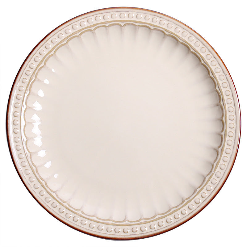 Relief Ceramic Tableware For Western Food