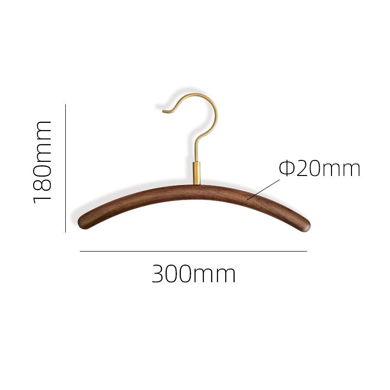 New Chinese Style Solid Wood Brass Hook Clothes Support Household Cloakroom Clothes Hanger Clothes Hanger