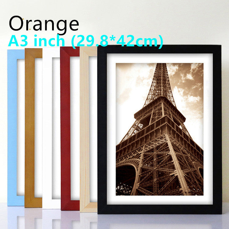 Solid wood photo frame wall hanging table