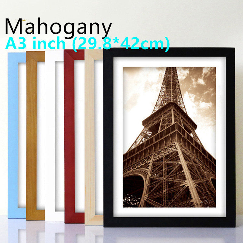 Solid wood photo frame wall hanging table