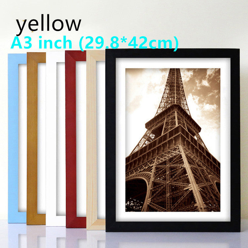 Solid wood photo frame wall hanging table