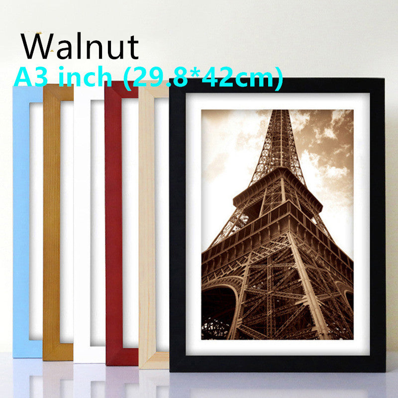 Solid wood photo frame wall hanging table