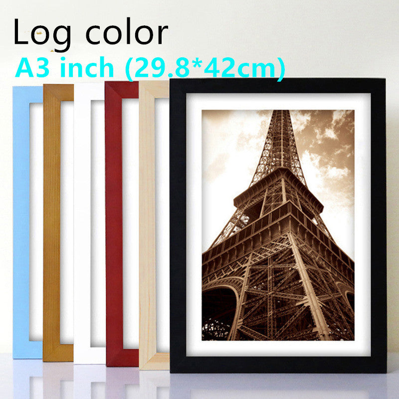 Solid wood photo frame wall hanging table