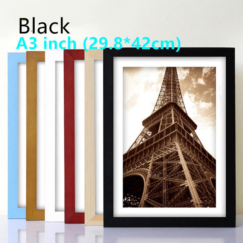 Solid wood photo frame wall hanging table